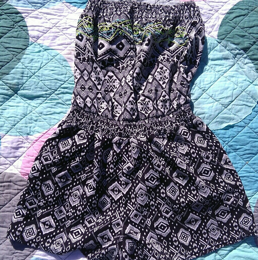 Halter top shorts romper